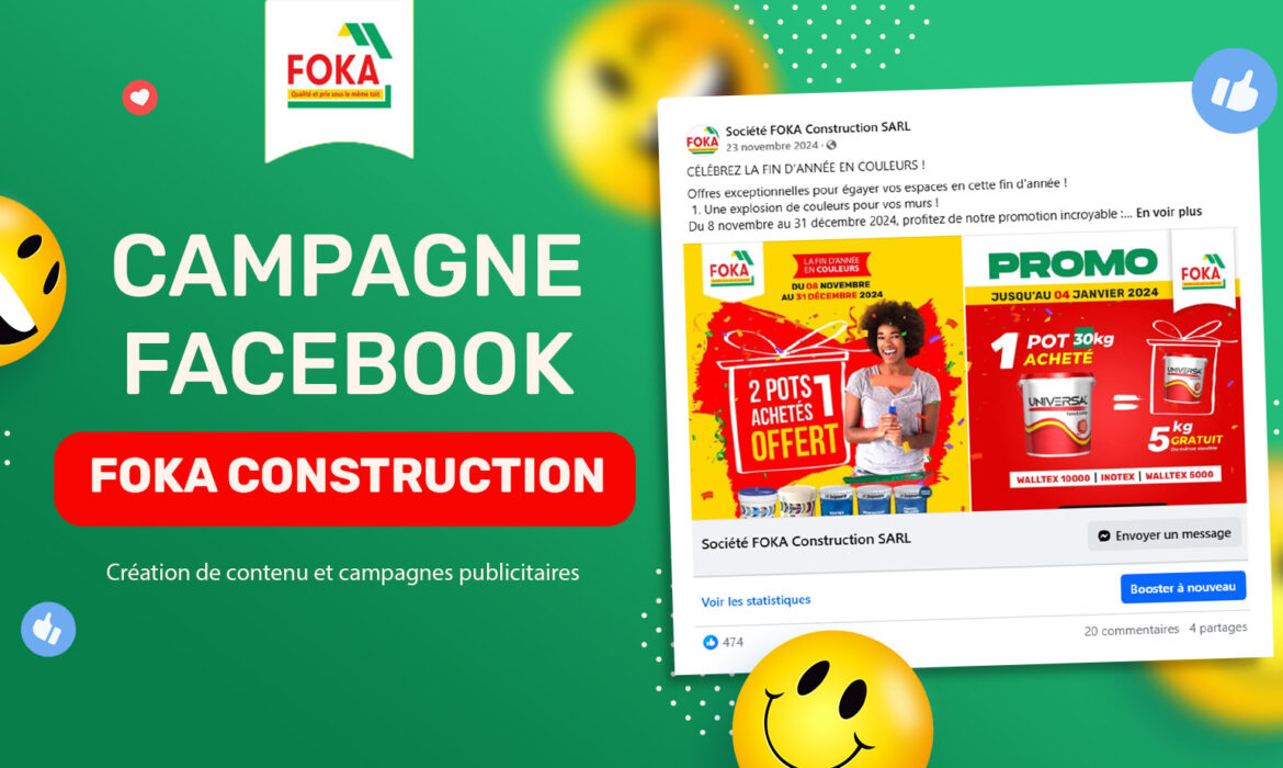 Campagne Facebook FOKA Construction
